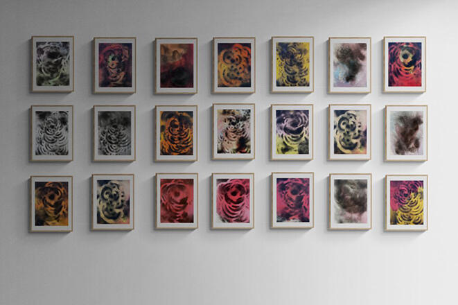 Smoke Particle Photogram Drawings